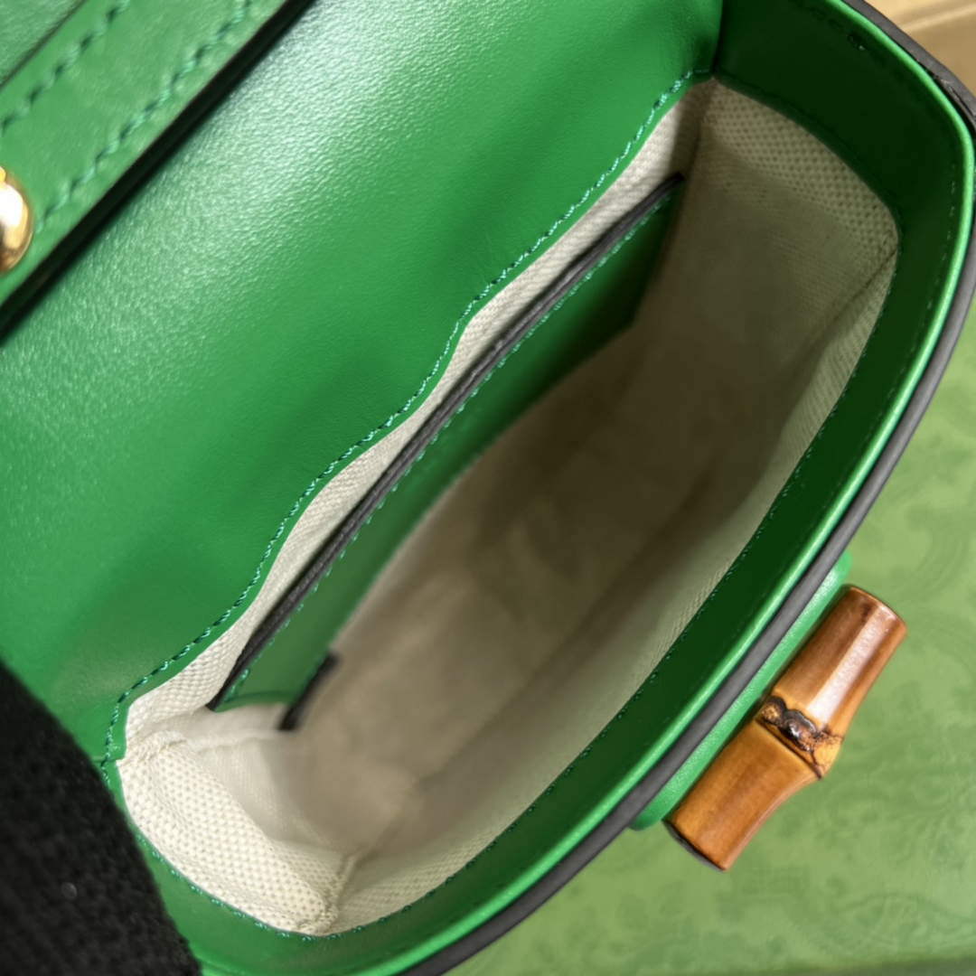 Gucci 702106 Bamboo Mini Handbag Green - Default Title - View 9