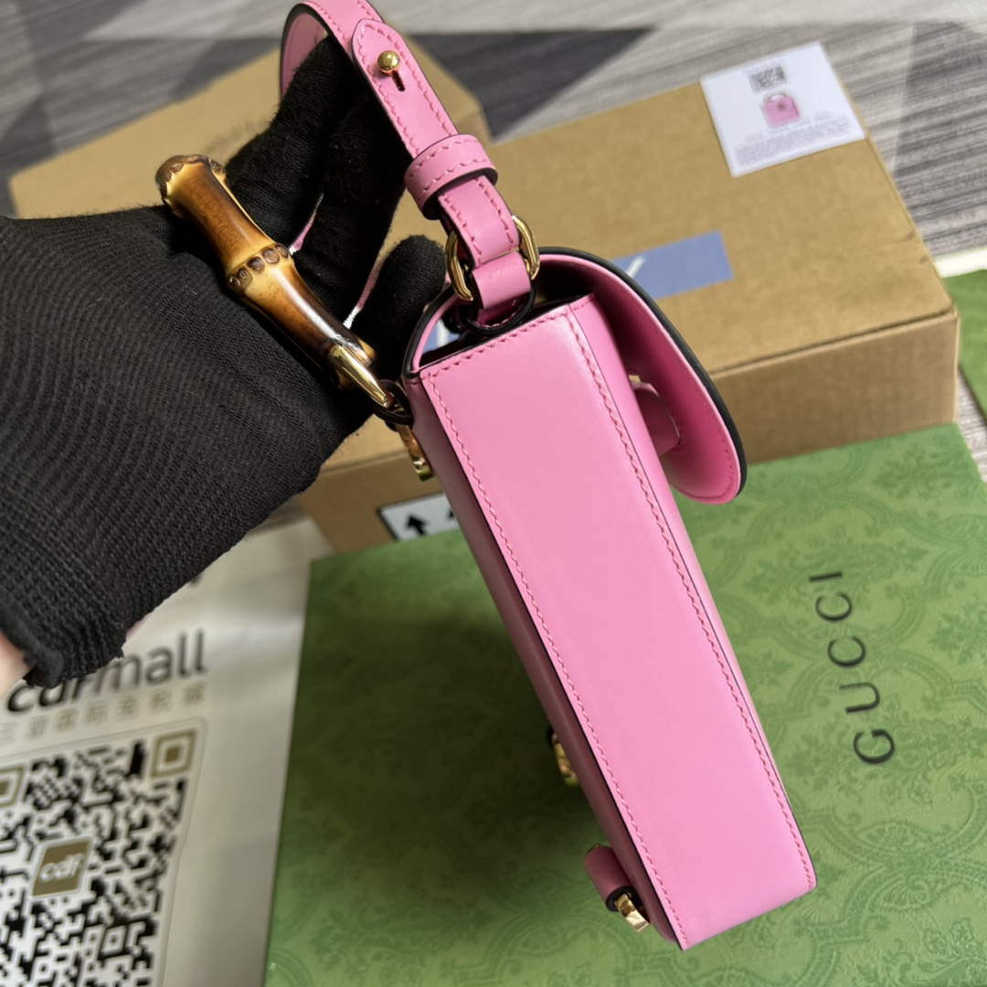 Gucci 702106 Bamboo Mini Handbag Pink - Default Title - View 4