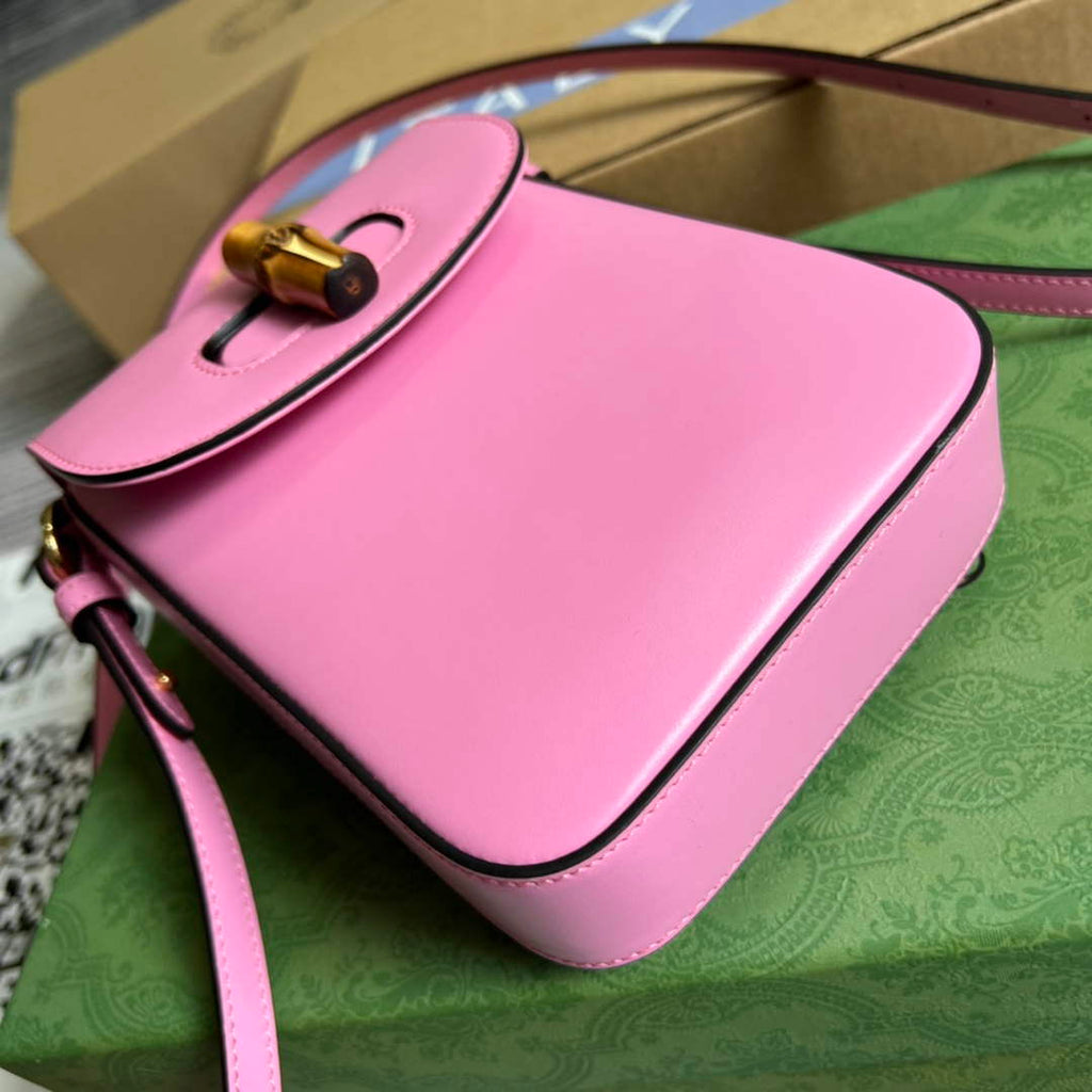 Gucci 702106 Bamboo Mini Handbag Pink