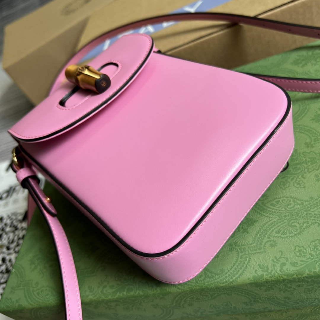 Gucci 702106 Bamboo Mini Handbag Pink - Default Title - View 6