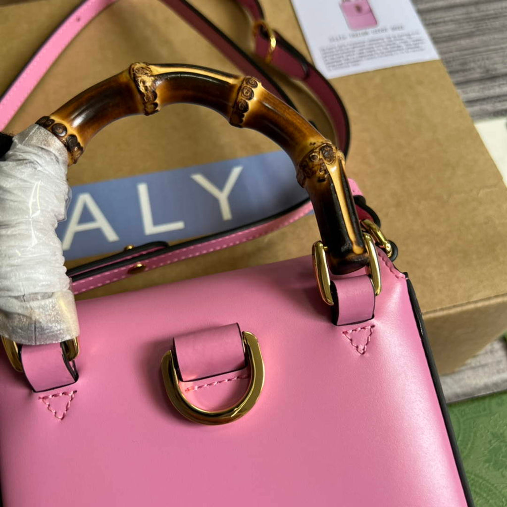 Gucci 702106 Bamboo Mini Handbag Pink