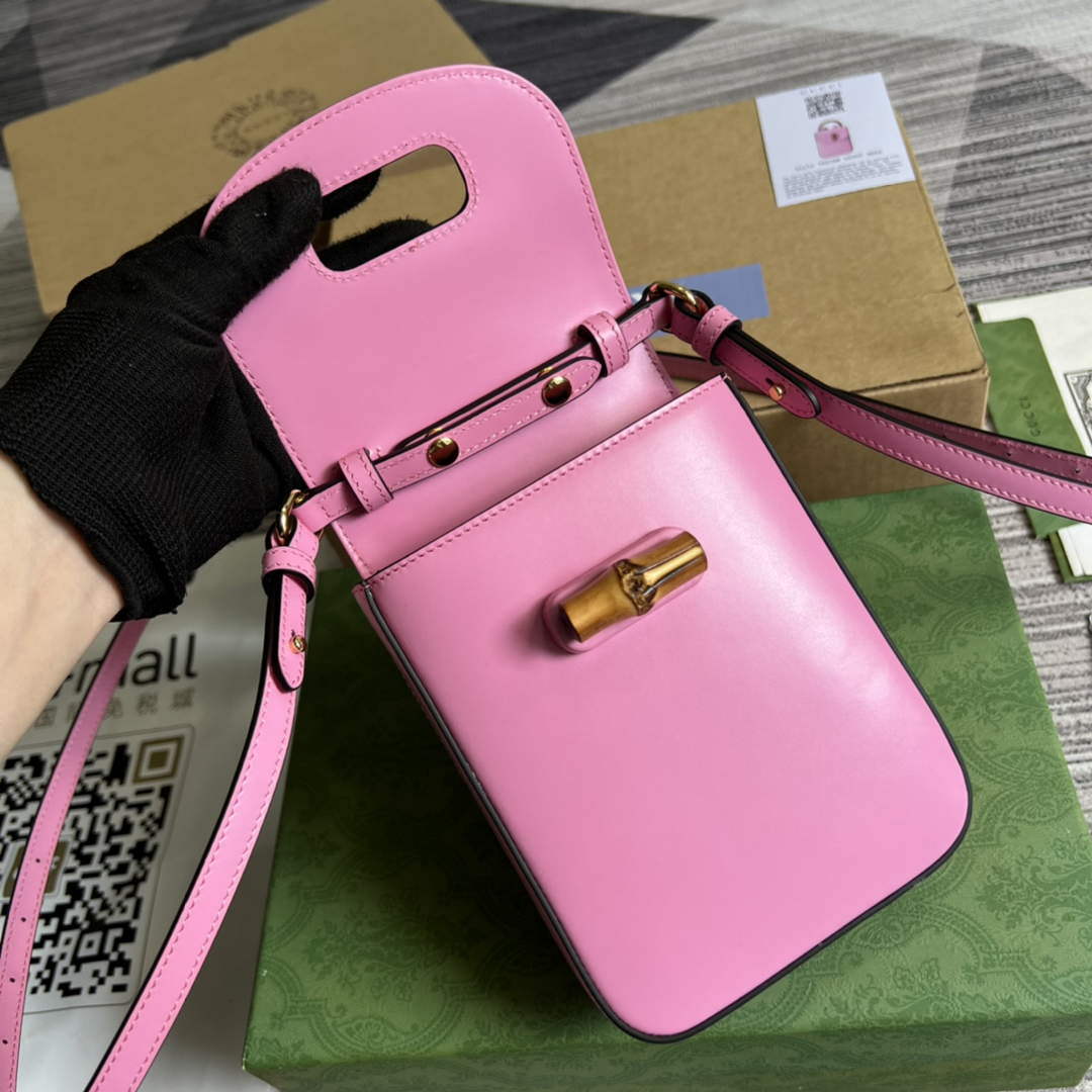 Gucci 702106 Bamboo Mini Handbag Pink - Default Title - View 8