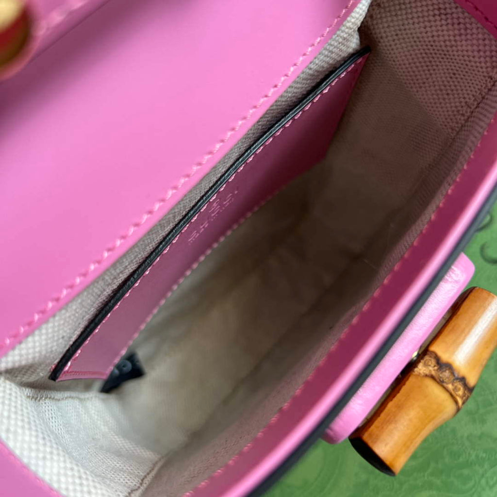 Gucci 702106 Bamboo Mini Handbag Pink