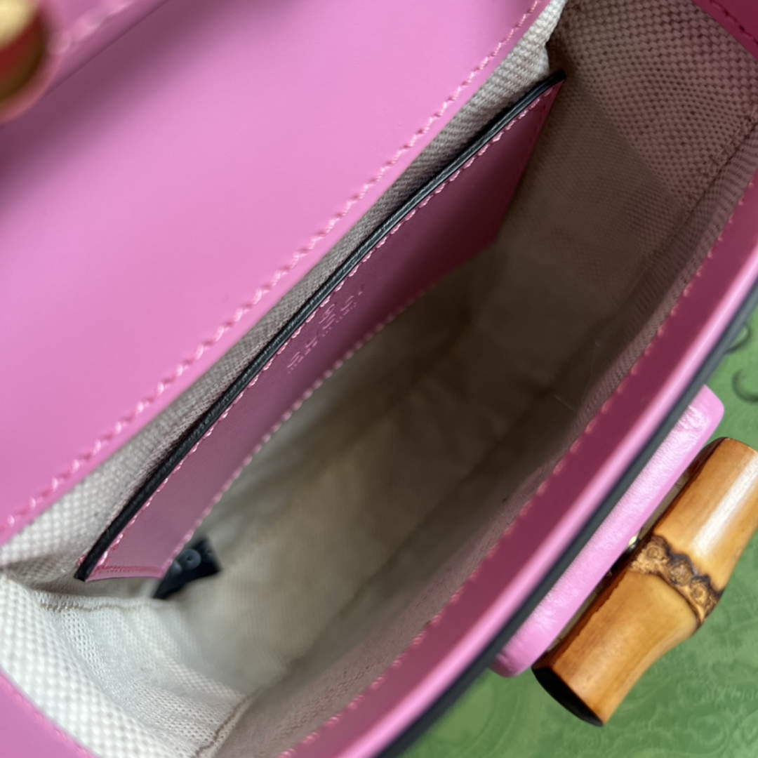 Gucci 702106 Bamboo Mini Handbag Pink - Default Title - View 9