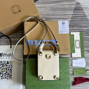 Gucci 702106 Bamboo Mini Handbag White - Default Title - View 3