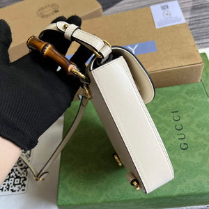 Gucci 702106 Bamboo Mini Handbag White - Default Title - View 4