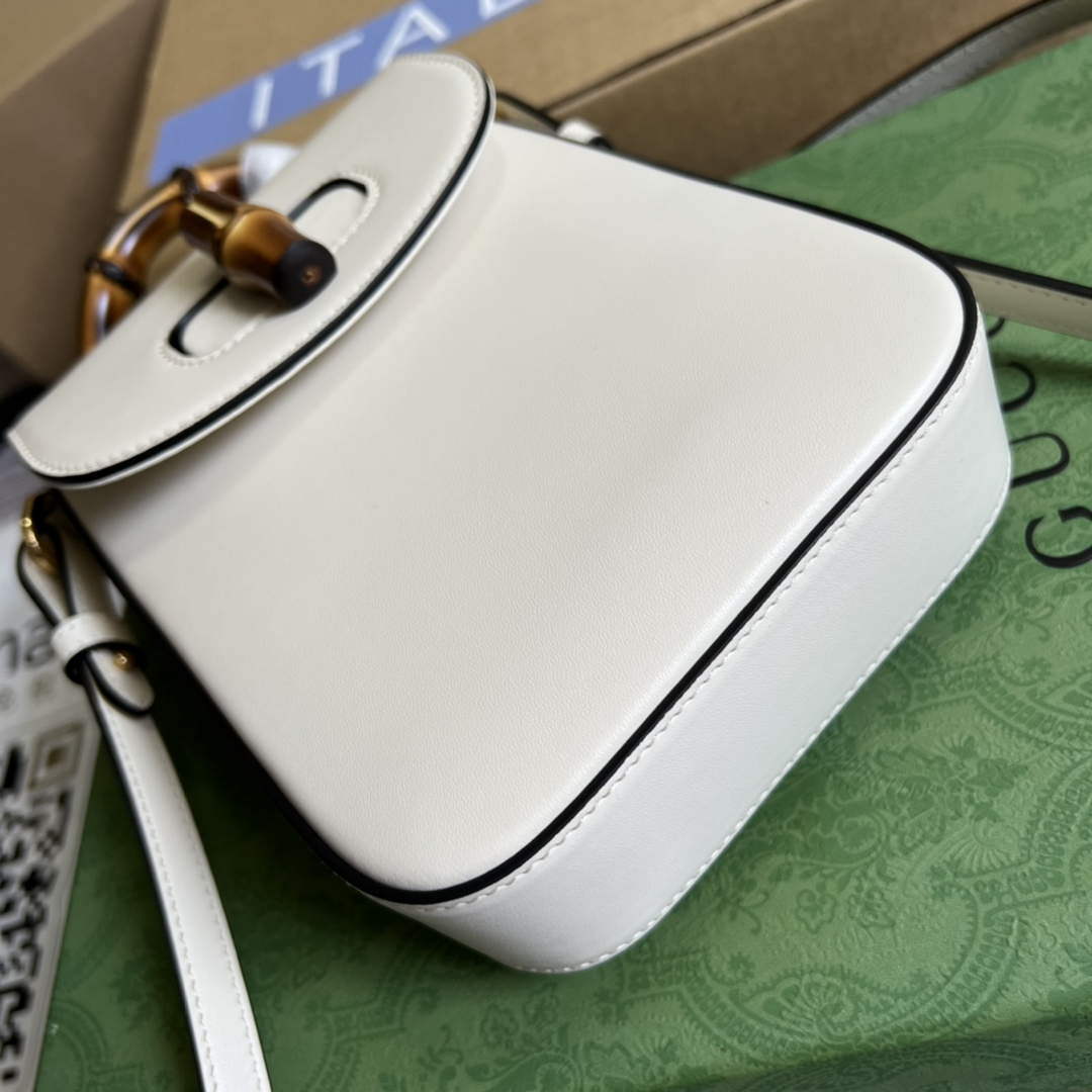 Gucci 702106 Bamboo Mini Handbag White - Default Title - View 6