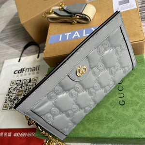 Gucci 702200 GG matelass¨¦ leather shoulder bag Dusty grey - Default Title - View 7
