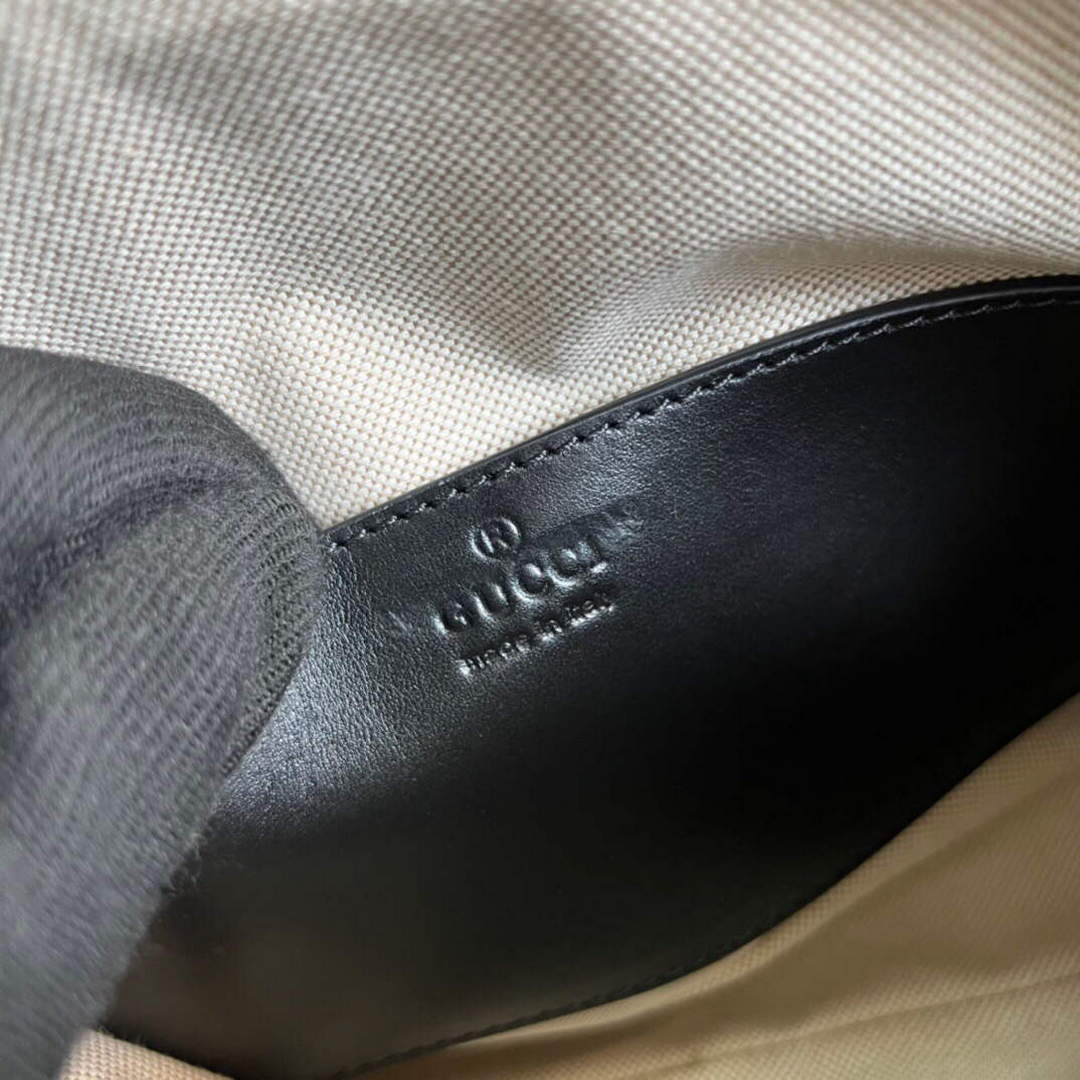 Gucci 702229 GG matelass¨¦ leather shoulder bag Black