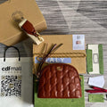 Gucci 702229 GG matelass¨¦ leather shoulder bag Light brown