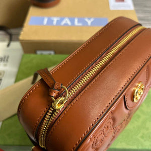 Gucci 702234 GG Matelass¨¦ Leather Shoulder Handbag Light brown - Default Title - View 7
