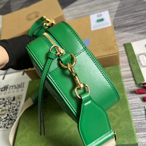 Gucci 702234 GG Matelass¨¦ Leather Shoulder Handbag Bright green - Default Title - View 3