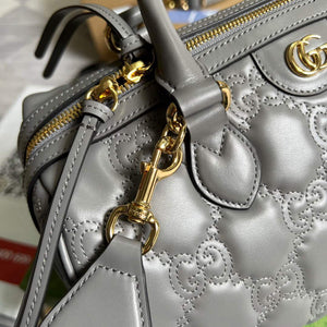 Gucci 702242 GG matelass¨¦ leather shoulder bag Dusty grey - Default Title - View 6