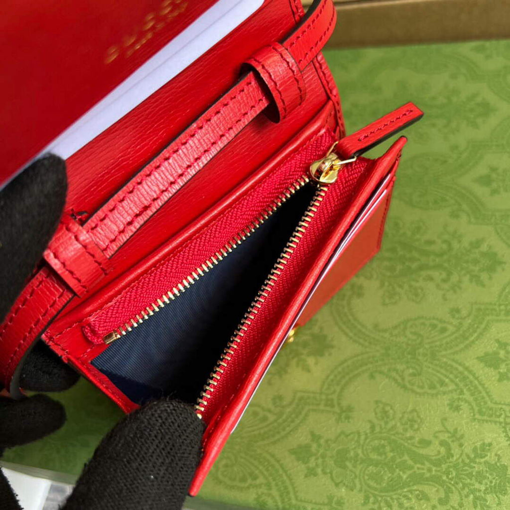 Gucci 702248 Adidas x Gucci card case with Horsebit