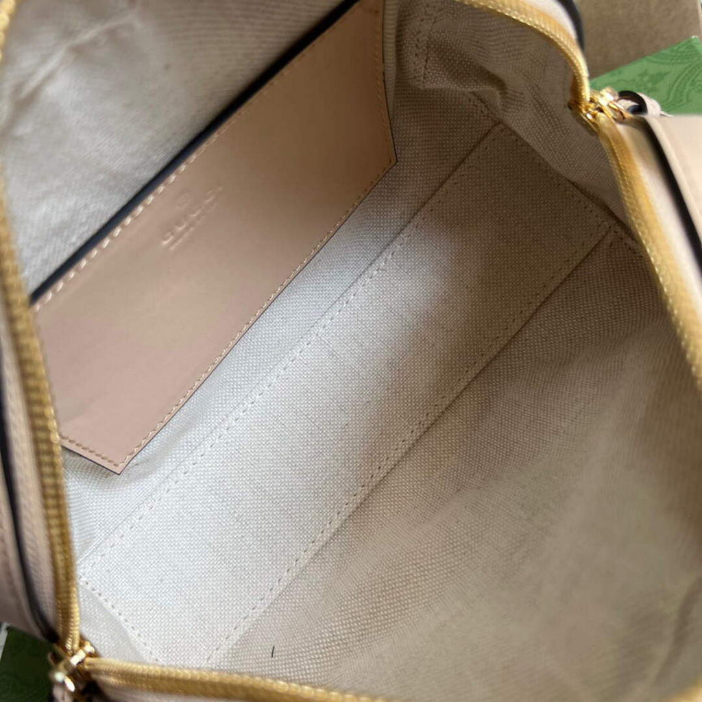 Gucci 702251 GG matelass¨¦ leather top handle bag Beige