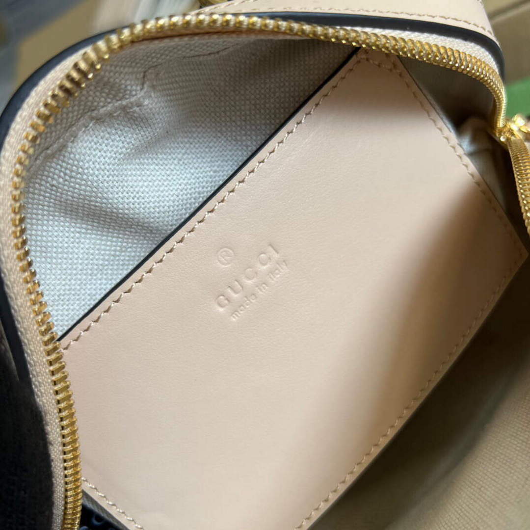 Gucci 702251 GG matelass¨¦ leather top handle bag Beige