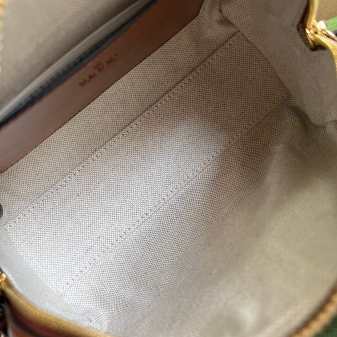Gucci 702251 GG matelass¨¦ leather top handle bag Brown