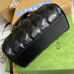 Gucci 702251 GG matelass¨¦ leather top handle bag Black - Default Title - View 7