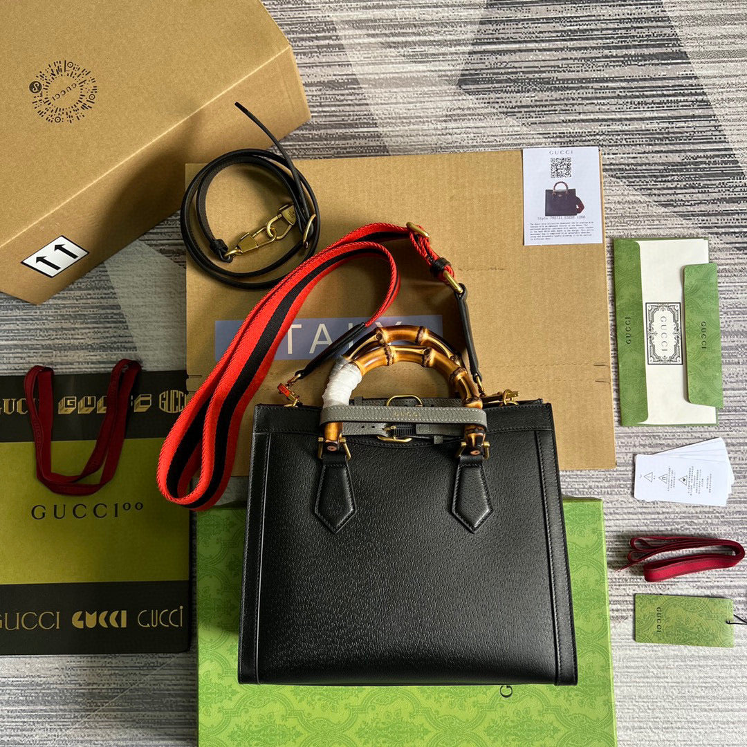 Gucci 702721 Diana Small Tote Bag Black leather - Default Title - View 2