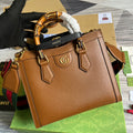 Gucci 702721 Diana Small Tote Bag Brown leather - Default Title - View 1