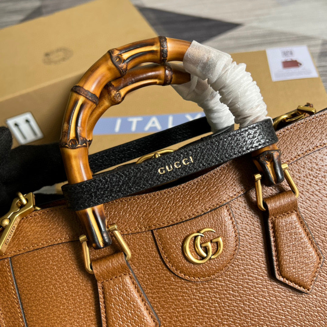 Gucci 702721 Diana Small Tote Bag Brown leather