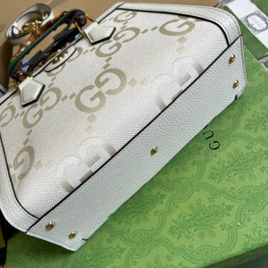 Gucci 702721 Diana Small Tote Bag GG white leather - Default Title - View 7