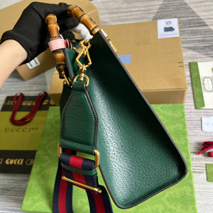 Gucci 702721 Diana Small Tote Bag Green leather - Default Title - View 4
