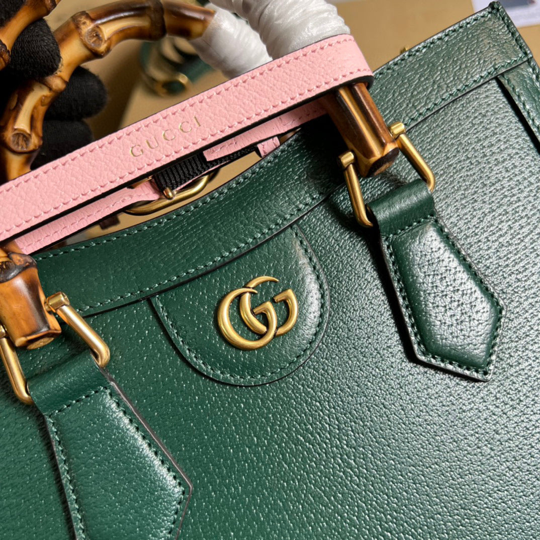 Gucci 702721 Diana Small Tote Bag Green leather - Default Title - View 5