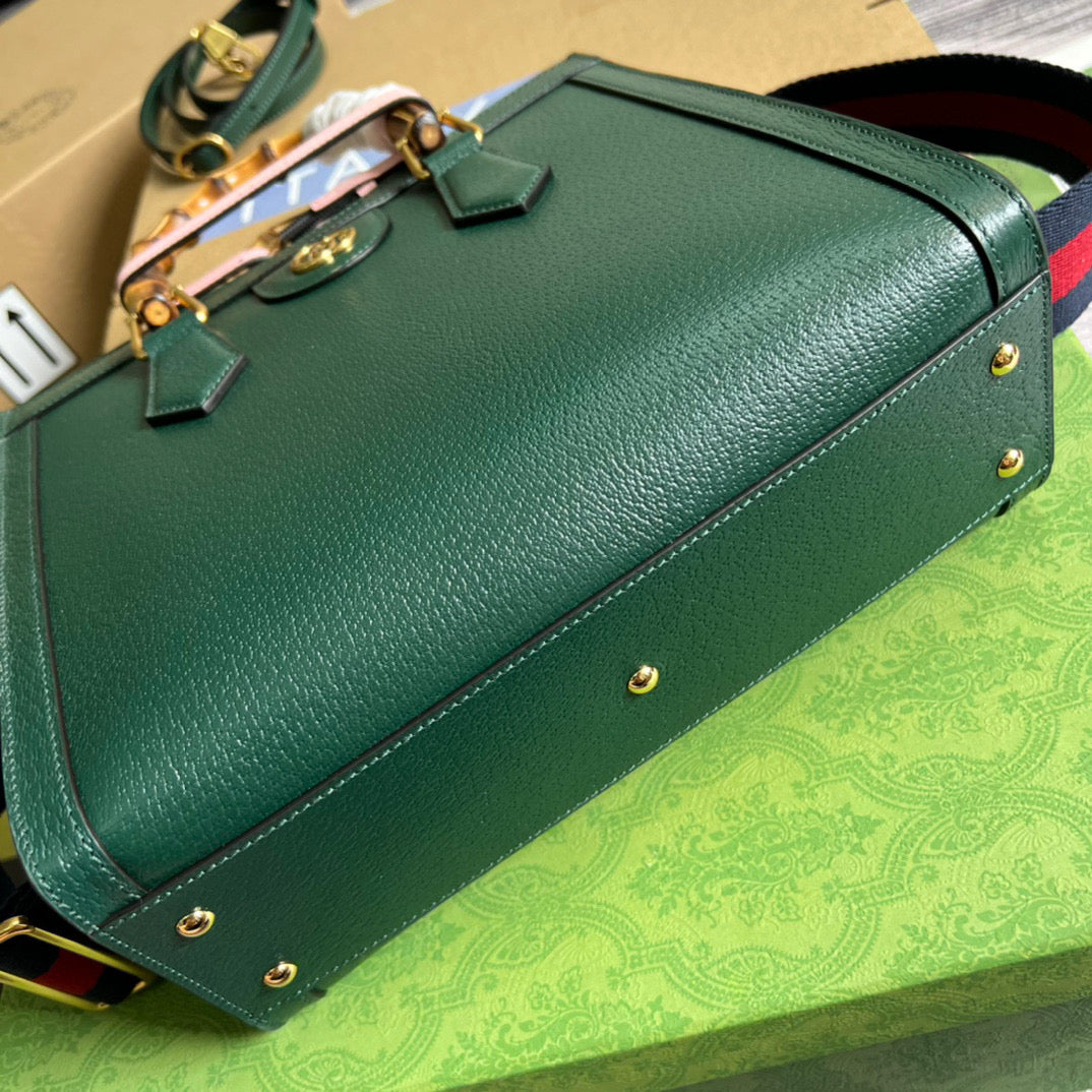 Gucci 702721 Diana Small Tote Bag Green leather - Default Title - View 6