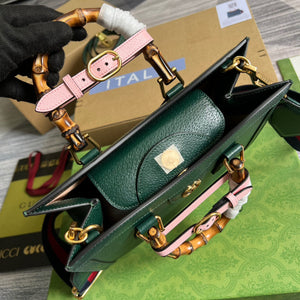 Gucci 702721 Diana Small Tote Bag Green leather - Default Title - View 7