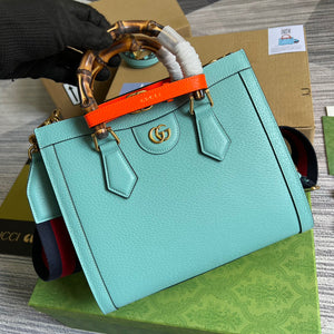 Gucci 702721 Diana Small Tote Bag Light blue leather - Default Title - View 1