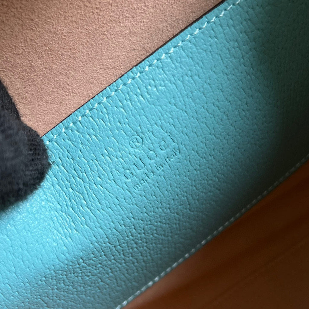 Gucci 702721 Diana Small Tote Bag Light blue leather
