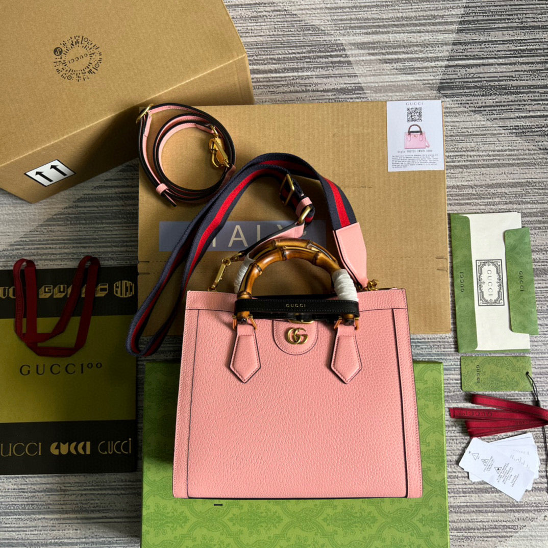 Gucci 702721 Diana Small Tote Bag Pink - Default Title - View 3