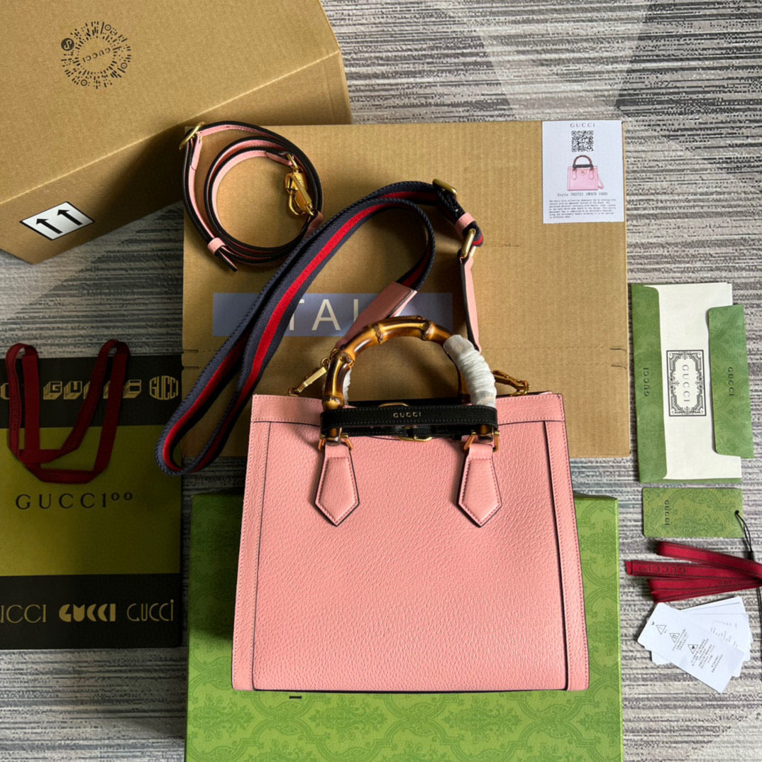 Gucci 702721 Diana Small Tote Bag Pink - Default Title - View 2