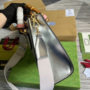 Gucci 702721 Diana Small Tote Bag Silver - Default Title - View 4