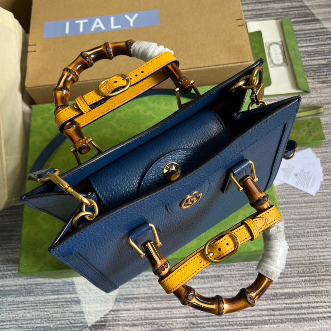 Gucci 702721 Gucci Diana Small Tote Bag Blue