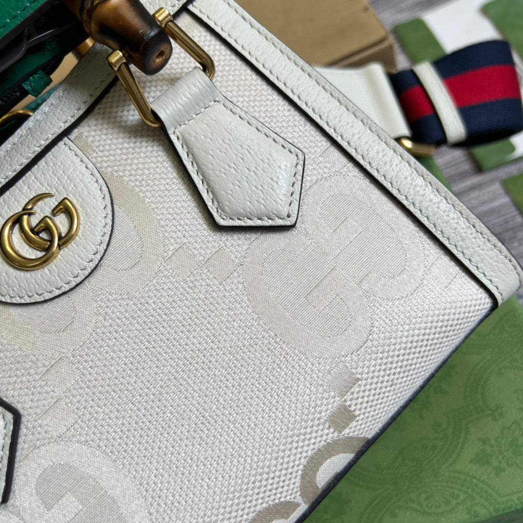 Gucci 702732 Diana Mini Tote Bag White