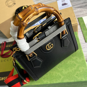 Gucci 702732 Gucci Diana Mini Tote Bag Black leather - Default Title - View 3