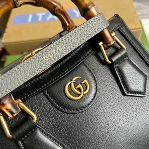 Gucci 702732 Gucci Diana Mini Tote Bag Black leather - Default Title - View 5