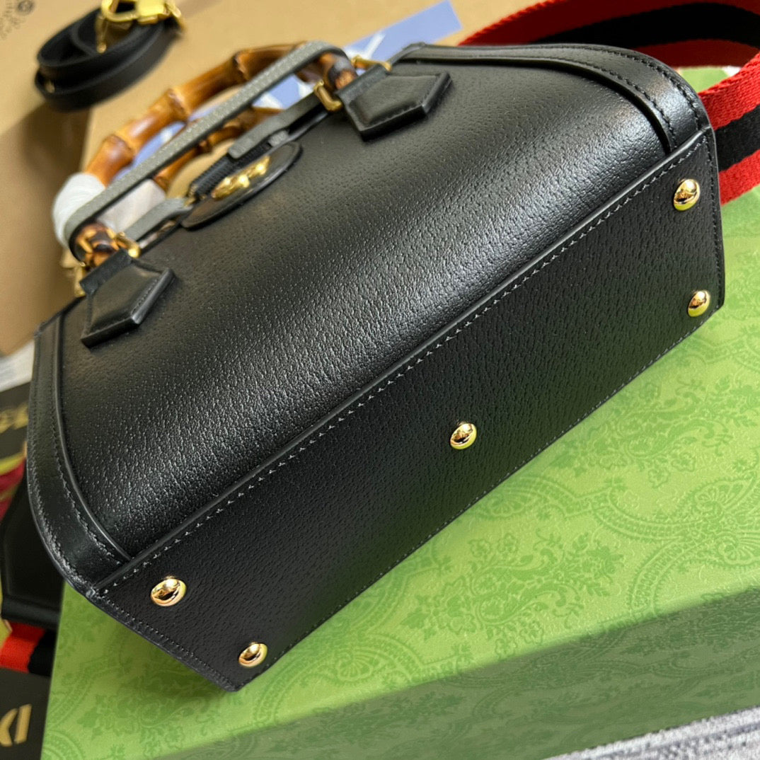 Gucci 702732 Gucci Diana Mini Tote Bag Black leather - Default Title - View 7