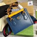 Gucci 702732 Gucci Diana Mini Tote Bag Blue - Default Title - View 1