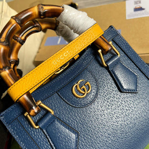 Gucci 702732 Gucci Diana Mini Tote Bag Blue - Default Title - View 5