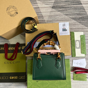 Gucci 702732 Diana Mini Tote Bag Green leather - Default Title - View 2