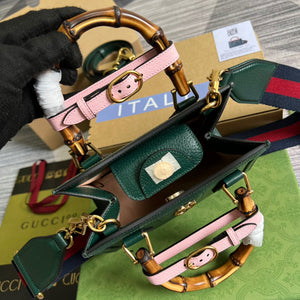 Gucci 702732 Diana Mini Tote Bag Green leather - Default Title - View 6
