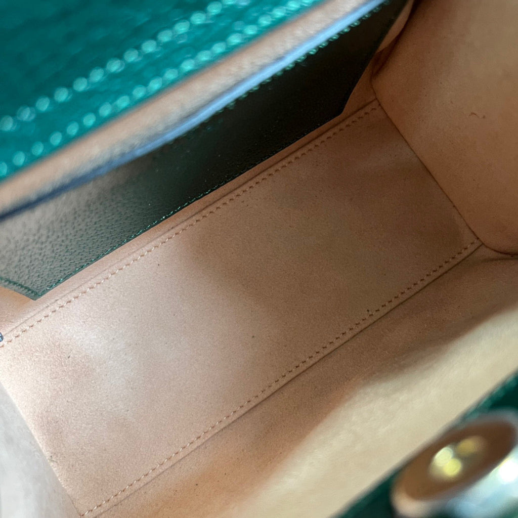 Gucci 702732 Diana Mini Tote Bag Green leather