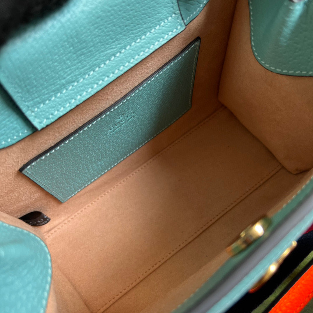 Gucci 702732 Gucci Diana Mini Tote Bag Light blue leather - Default Title - View 8