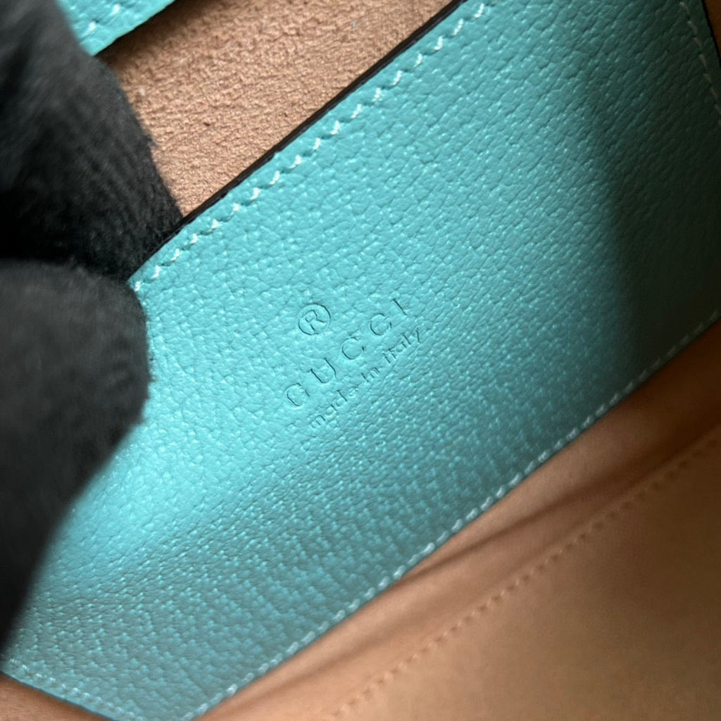 Gucci 702732 Gucci Diana Mini Tote Bag Light blue leather