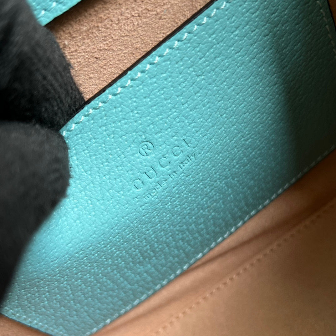 Gucci 702732 Gucci Diana Mini Tote Bag Light blue leather