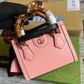 Gucci 702732 Gucci Diana Mini Tote Bag Pink leather - Default Title - View 1
