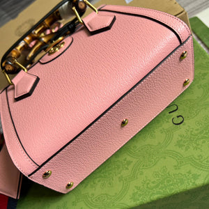 Gucci 702732 Gucci Diana Mini Tote Bag Pink leather - Default Title - View 7